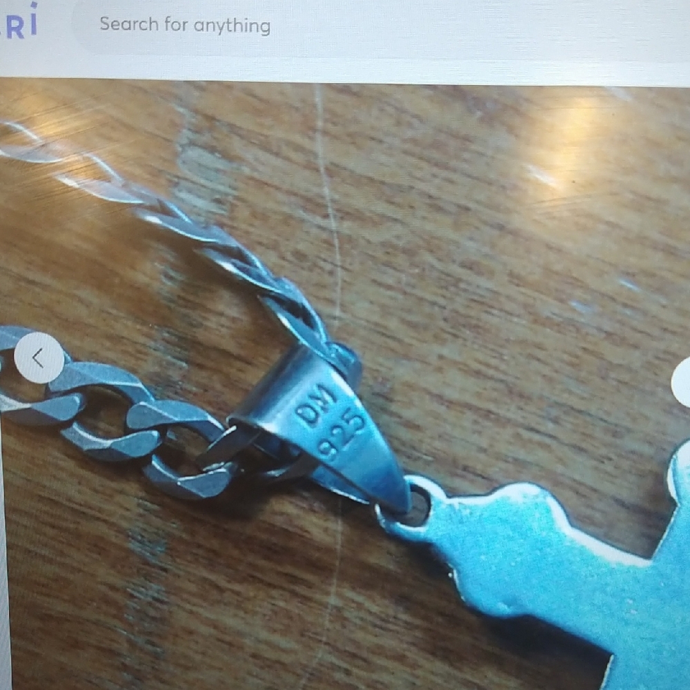 Sterling Silver Chain With Cross Pendant
